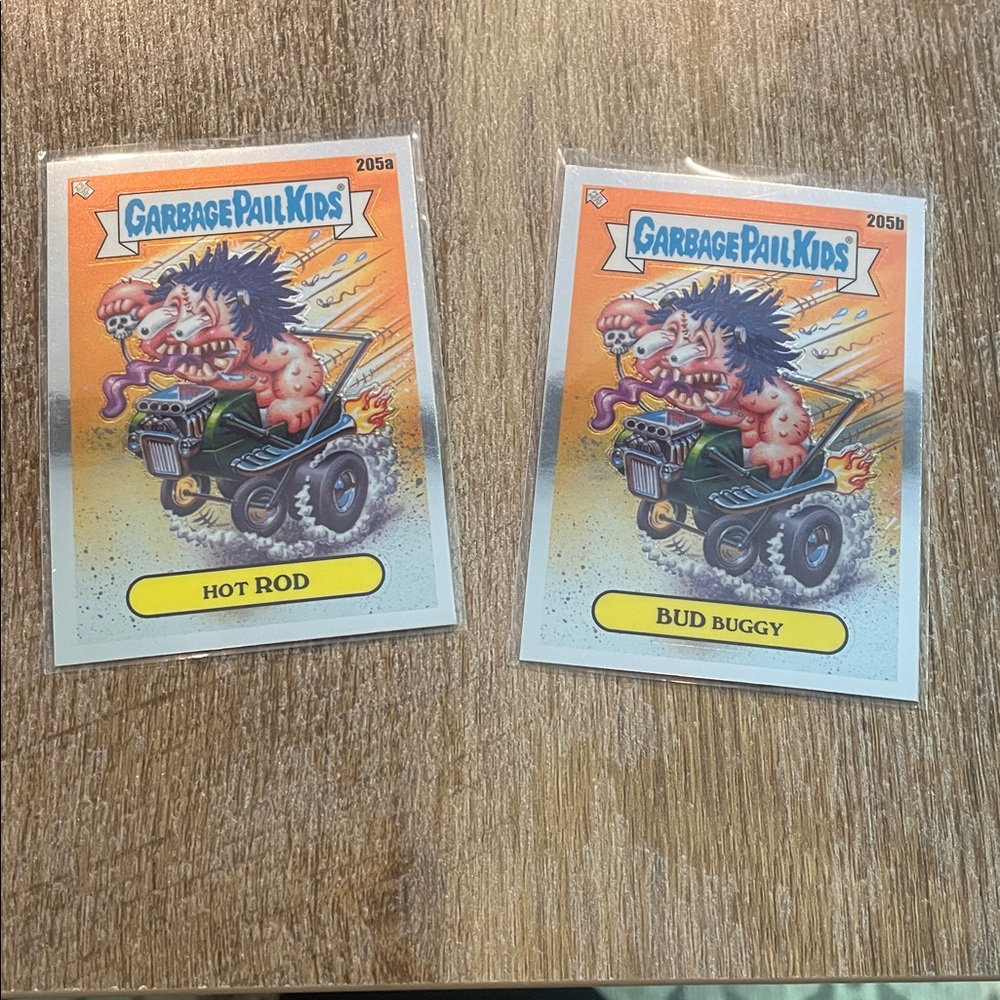 ✨10/$10✨ Garbage Pail Kids Chrome Series 5 Hot Rod and Bud Buggy 205a/205b